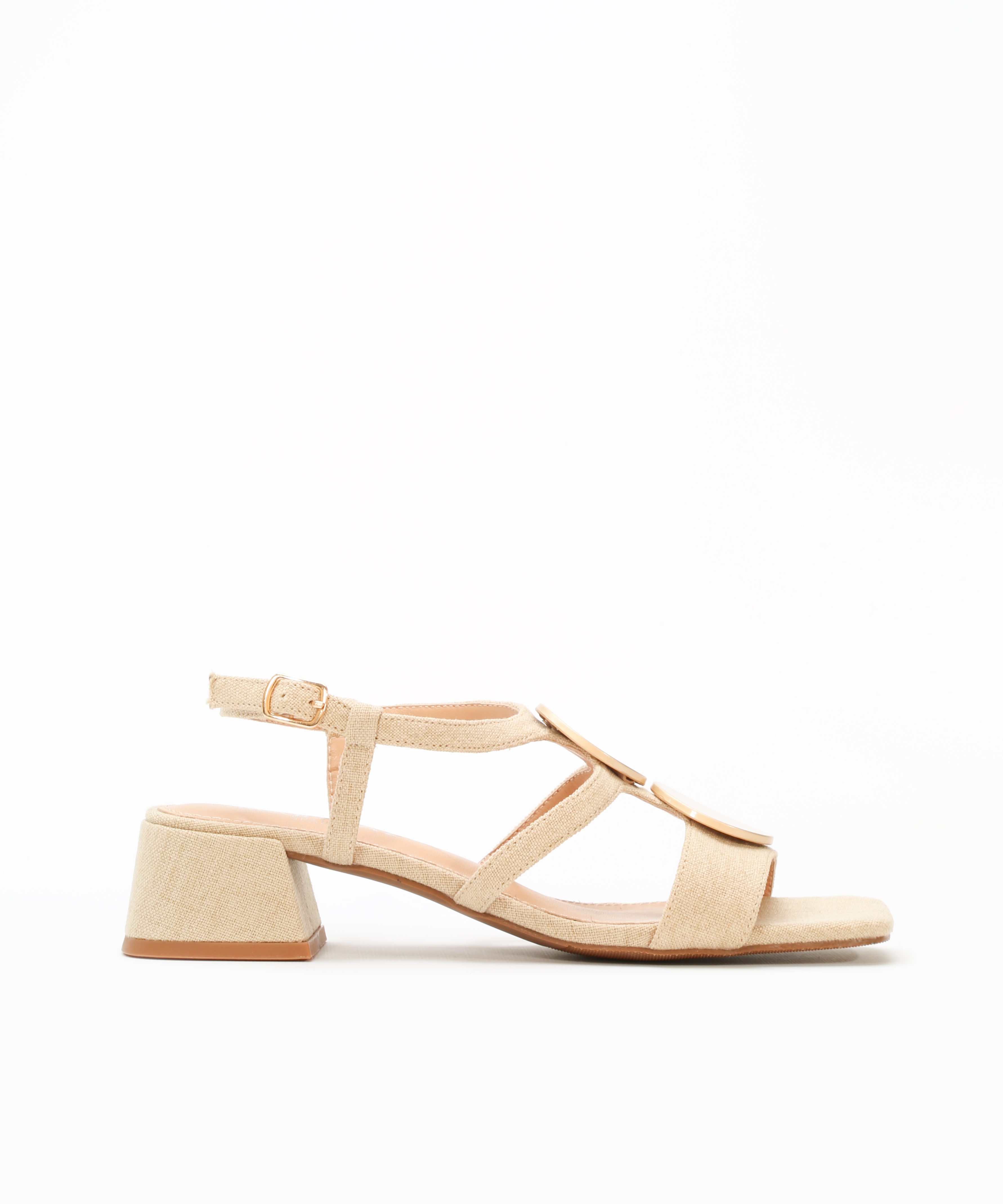 Sand&aacute;lia salto baixo com adorno image number null